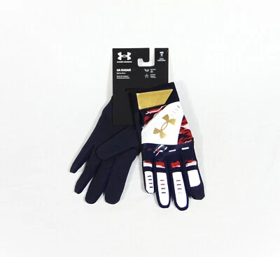 Guantes de bateo de softbol Under Armour Radar Patriotic 4 de julio para mujer talla M NUEVO Foto 1 de 2