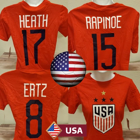 Youth USWNT USA Soccer Jersey T Shirt Tobin HEATH Julie ERTZ Megan RAPINOE Cover