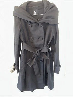 Vero Moda black a line coat size women’s large fit women’s SMALL - Image 1 of 4