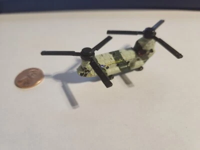 MICRO MACHINES MILITARY U. S. ARMY CH-47 CHINOOK HELICOPTER Green Camo Vintage - Image 1 of 2