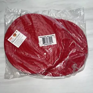 KITCHEN DISCOVERY RED Woven Trivets Set Of 3 - 2 Round & 1 Oval NEW W/Tags Bag - Picture 1 of 5