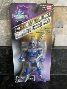 NEW Bandai Spectra Beetleborgs Trading Card Set Chrome Gold w/ Action Figure - Picture 1 of 5