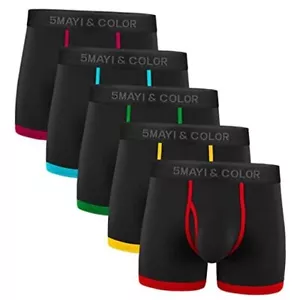 Men's Underwear Boxer Briefs Cotton Medium B1: 5 Pack Mens Boxer Briefs - Picture 1 of 7