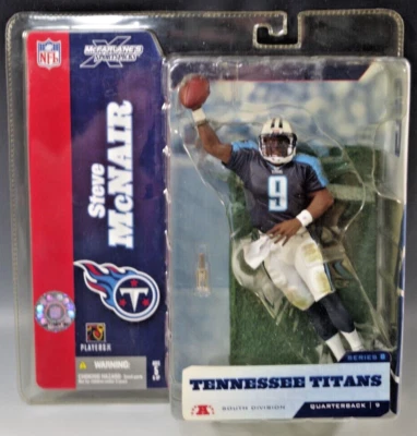 Camisa preta McFARLANE STEVE McNAIR TENNESSEE TITANS SERIES 8 FUTEBOL NA CAIXA - Imagem 1 de 4