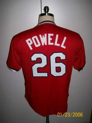 BOOG POWELL SIGNED T/B CLEVELAND INDIANS RED JERSEY 1975 AL CBPOY - Image 1 of 3