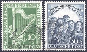 Alemania-Berlin 1950 Philarmonique de Berlin - 2 sellos US 58/59 - Picture 1 of 1