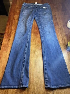 True Religion World Tour Womens Size 27X32 Becky Blue Jeans - Picture 1 of 6