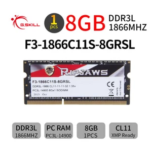 G.SKILL Ripjaws 8GB DDR3L 1866MHz PC3L-14900S 204Pin SODIMM 1.35V Laptop Memory - Picture 1 of 6