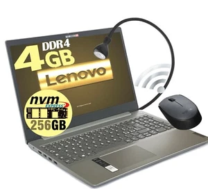 NOTEBOOK LENOVO IdeaPad3 Silver LED AMD A4 4gb ssd 256Gb Win10 pro LAMPADA MOUSE - Foto 1 di 5