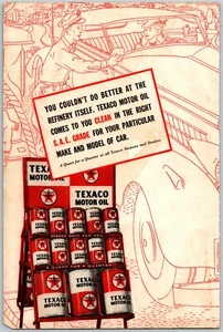 PRINT AD 1935 Texaco Motor Oil Quart for a Quarter 6.5 x 10 Vintage - Foto 1 di 3