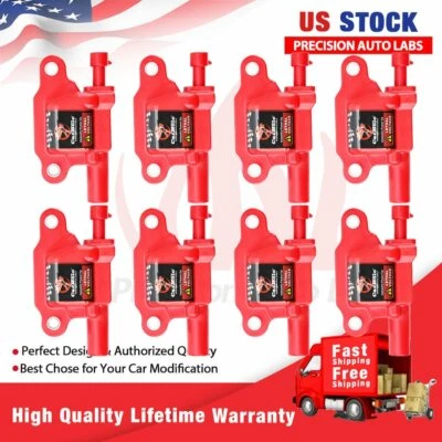 方形点火线圈 8 包 适用于雪佛兰 Silverado 1500 Tahoe Camaro GMC UF413 V8 — 第 1/4 张图片