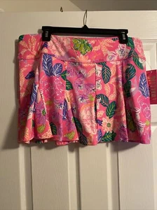 Neu mit Etikett Lilly Pulitzer Luxletic Rosalla Skort Pink Isle Best Of Friends XL - Bild 1 von 9