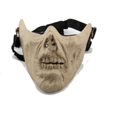 Disfraz de Fiesta Airsoft Motocicleta Esqueleto Calavera Máscara Media Máscara Facial Halloween Foto 1 de 4
