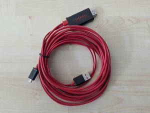 4 Meter flexibles MHL Adapter Kabel Micro USB auf HDMI Full HD 1080p HDTV - Bild 1 von 1