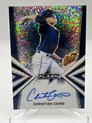 2019 LEAF FLASH BASEBALL CHRISTIAN CAIRO 39/50 BLUE AUTOGRAPH BA-CC3 - Image 1 of 2
