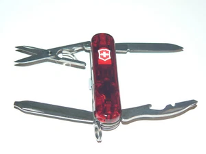 NEW Victorinox Swiss Army 58mm Knife RUBY MIDNITE MANAGER White LED 6366.T-X1 - Picture 1 of 5