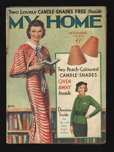 My Home Nov 1935 Vintage Women’s Magazine Knitting Patterns Sewing Cookery - Picture 1 of 1