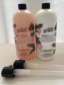 Philosophy AMAZING GRACE XL SHOWER GEL & BODY LOTION EMULSION W/PUMPS 32 oz NEW - Picture 1 of 1