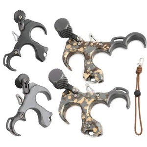 Archery Compound Bow Thumb Release Aid Manual 3 4 Finger UV Button Ambidextrous - Picture 1 of 18