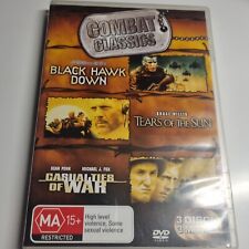 Black Hawk Down + Tears Of The Sun + Casualties Of War VGC DVD Region 4