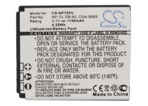 Cameron Sino 3.7V 1150mAh Li-ion Replacement Battery For Panasonic Camera - Picture 1 of 1