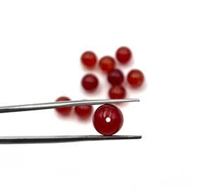 Natürlicher Karneol Poliert Kugel Gebohrt Lose Edelstein Lot 10 Stck. 8 MM 35 CT - Bild 1 von 5