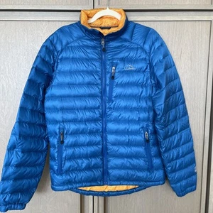 LL Bean Jacket Mens Small Goose Down Puffer Ultralight 850 Blue Stowaway - Picture 1 of 6