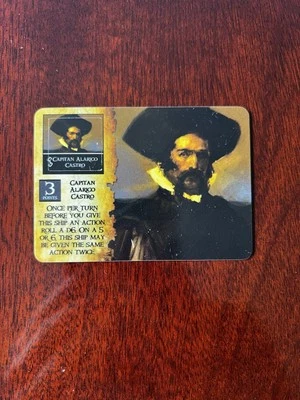 CAPTAIN ALARICO CASTRO Spanish Main Unlimited Pirates Wizkids CSG Pocketmodel - Image 1 of 2