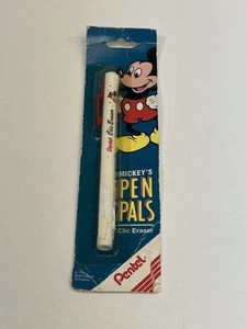 Vtg Mickey Mouse Pen w/ Retractable Eraser 1980s NOS Rare Disney Stationery - Picture 1 of 8