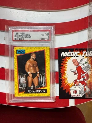 1991 WCW Wrestling Impel Arn Anderson #48 PSA 8 - Image 1 of 4