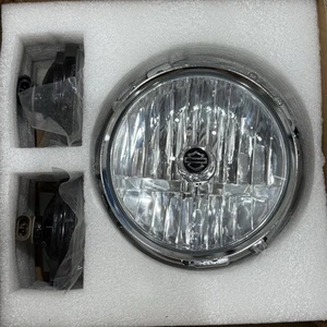 Harley-Davidson Softail 7" Headlight Headlamp Bracket Set Fat Boy OEM Complete - Picture 1 of 8
