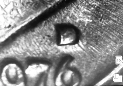 1976 D Roosevelt dime filled mint mark error - Image 1 of 4