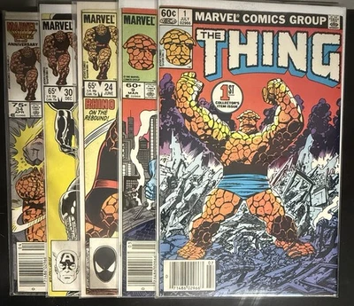 The Thing #1, #9, #24, #30, #34 Marvel Comics Lot (1983-1986) John Bryne - Image 1 of 4
