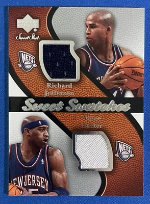 Tarjeta reliquia doble SW-CJ Sweet Shot Swatches Richard Jefferson Vince Carter 2007-08 Foto 1 de 2