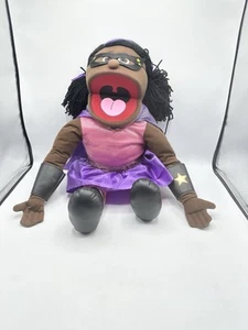 25 Zoll Superheld, schwarzes Mädchen, Ganzkörper, Bauchredner Stil Puppe dumme Puppen - Bild 1 von 5