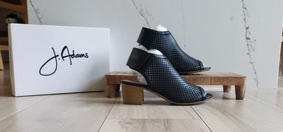 J Adams Maddie Botines Mujer 8 Negro Tacón Bloque Sandalia Verano Boda Invitada Foto 1 de 4