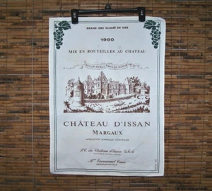 Paris Banner Vintage 1990 Chateau D' Issan Wine C. G. Com 19" X 25.5" Bar Decor - Picture 1 of 5