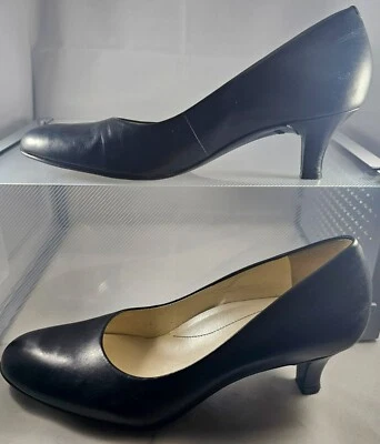 Zapatos de salón Easy Spirit para mujer de cuero negro con tacón de gatito talla 7,5 Foto 1 de 4