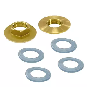 Bathroom Faucet Brass Lock Nuts - 2 Pack - Picture 1 of 3