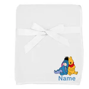 Cute Handmade Personalized Winnie The Pooh #3 Inspired Soft Fleece Baby Blanket - Picture 1 of 1
