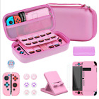 Original Model Switch Carrying Case Pink w/ Screen Protectors Jcon Covers Stand