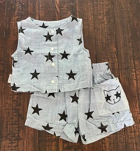 Tiny Tribe Toddler Girls Denim Star Outfit size 4T - Picture 1 of 1