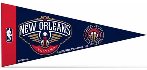 New Orleans Pelicans Mini Pennants, 4" x 9" - Licensed by Rico - Made In USA Cover