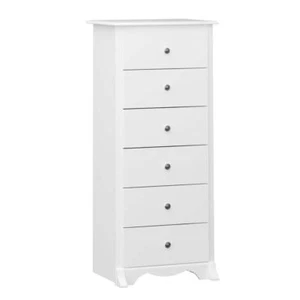 Prepac Chest Of Drawers 19 in. D x 23.25 in. W x 52.75 in. H With 6-Drawer White - Picture 1 of 5