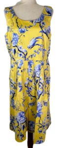 TALBOTS Women's NWT Sleeveless Multicolor Midi Dress Lined $169 - Size 12 - Picture 1 of 11