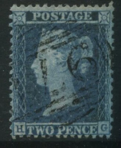 1855 2d Blue Star HG SG34 Gibbons Spec F6 used with Ventnor numeral 971 (40) - Picture 1 of 1