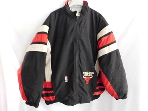 Vintage Chicago Bulls Starter Coat XL Men's Rare 1990's Winter Hooded 2 in 1 - Picture 1 of 18