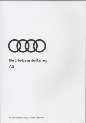 Betriebsanleitung Audi A5,S5, Coupe Cabrio Sportback 2022 - DEUTSCH - Bild 1 von 3