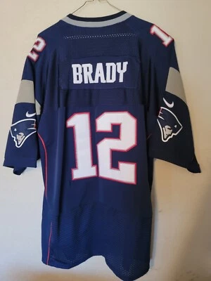 Camiseta de fútbol americano Tom Brady NFL New England Patriots original sobre el campo talla 48 Foto 1 de 4