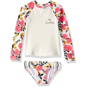 Billabong Girls' Sun Dream Long Sleeve Rashguard Two Piece Swim Set Sz 5 - Picture 1 of 2
